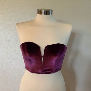 Victorias Secret Dream Angel Purple Velvet Bustier
